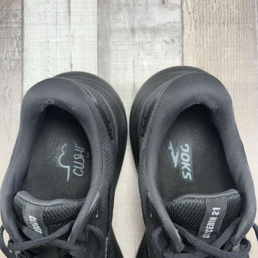 Brooks Glycerin 21 Men's 9.5 Running Shoes Athletic Sneakers DNA Triple Black - Picture 9 of 13